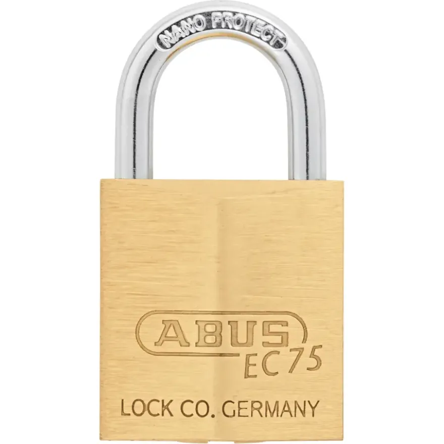 Abus cilinderhangslot met keersleutel 75/30 30 mm messing