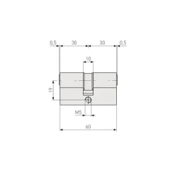 Abus deurcilinder E60NP High Security 30/30 mm twins