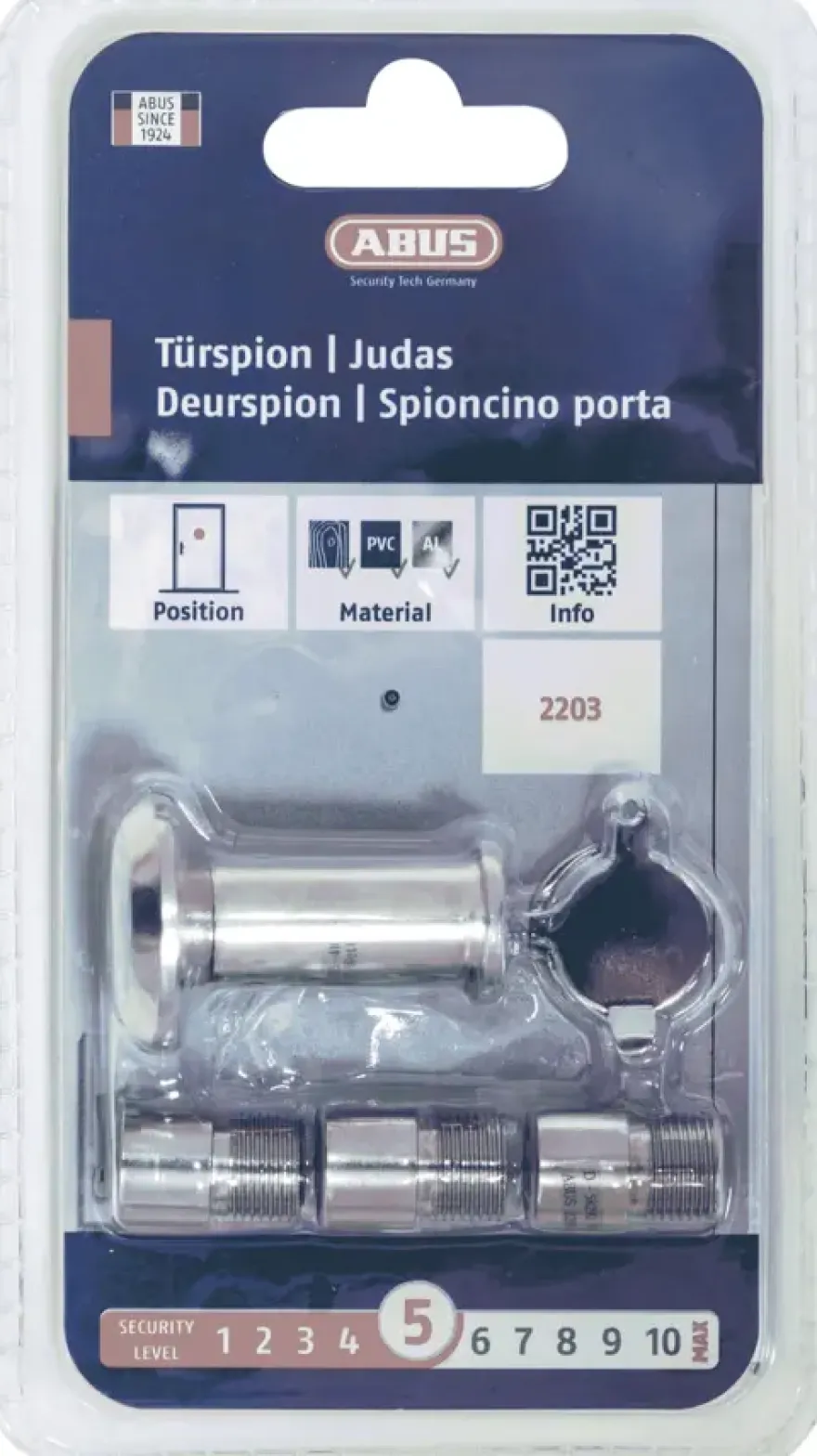 Abus deurspion nikkel