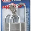 Abus hangslot set Titalium 3 stuks