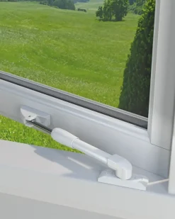 Abus raamuitzetter telescopisch buiten draaiend - wit - 30cm
