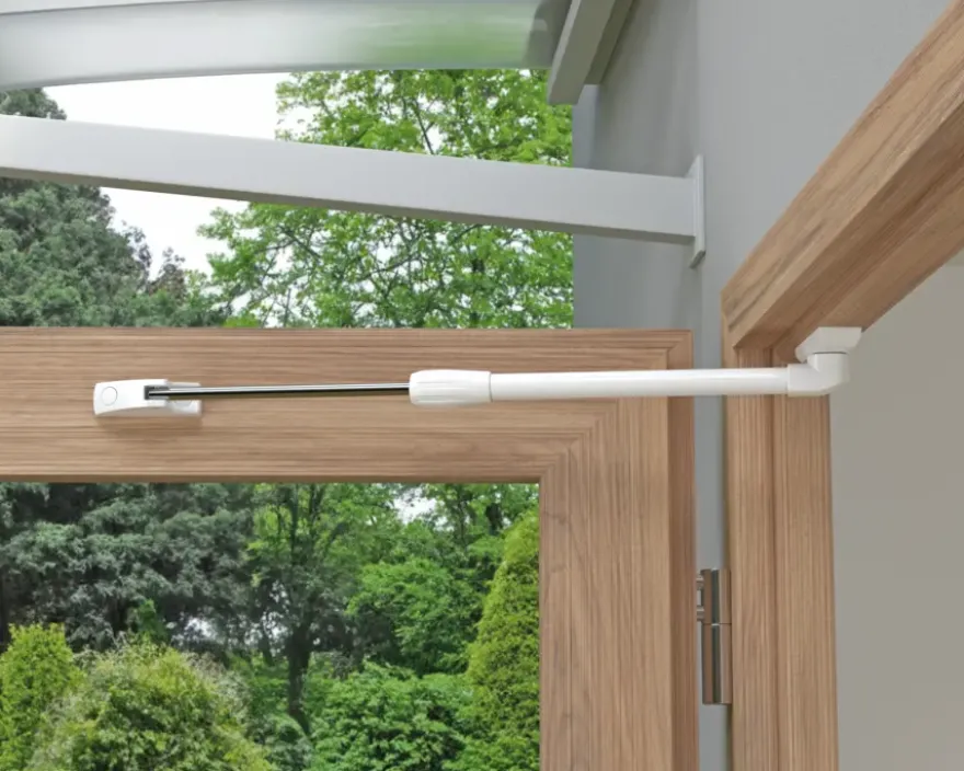 Abus raamuitzetter telescopisch buiten draaiend - wit - 20cm