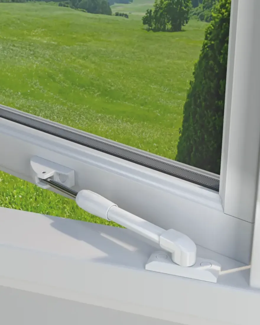 Abus raamuitzetter telescopisch buiten draaiend - zilver - 30cm