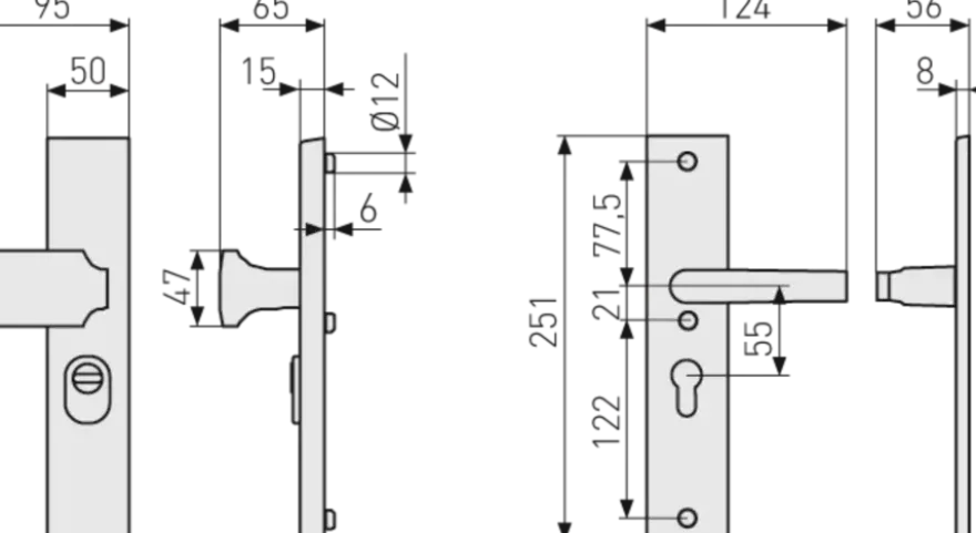 Abus veiligheidsbeslag LSZS 55 mm F1 SKG***