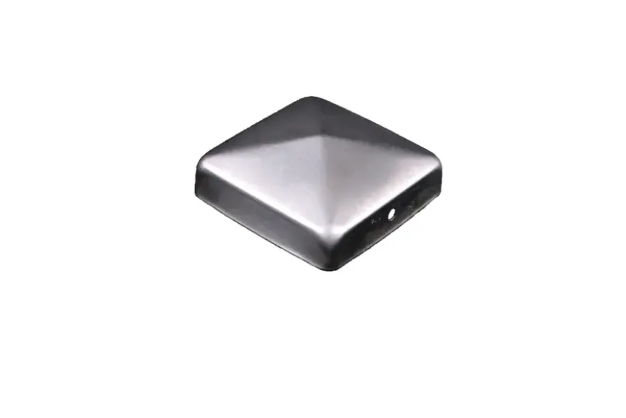 Afdekkap piramide tuinpaal RVS 7x7 cm