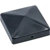 Afdekkap piramide tuinpaal zwart verzinkt 9x9 cm