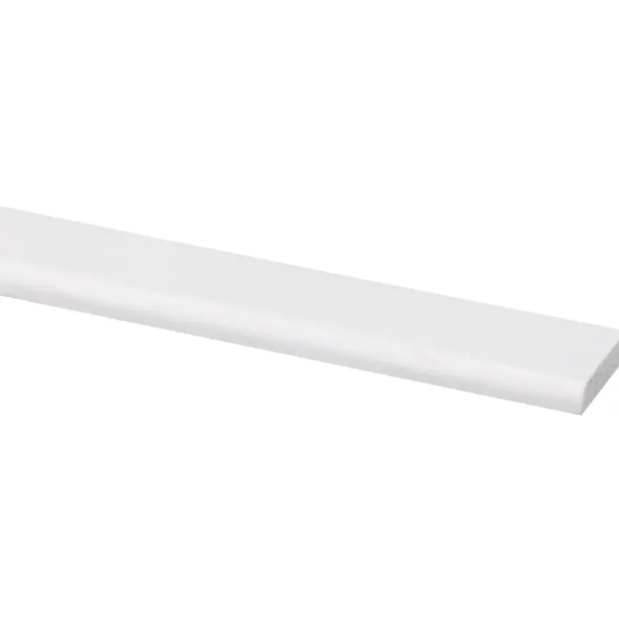 Afdeklijst grenen 5x22 mm wit gegrond lengte 270 cm