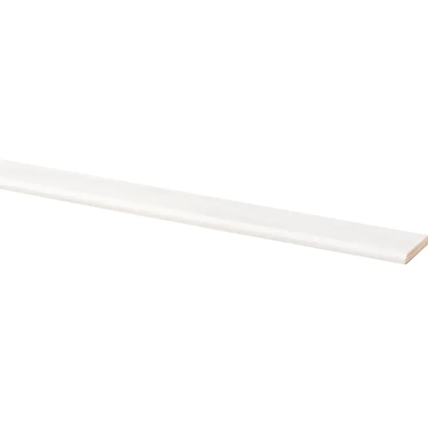 Afdeklijst grenen 4x30 mm wit lengte 270 cm