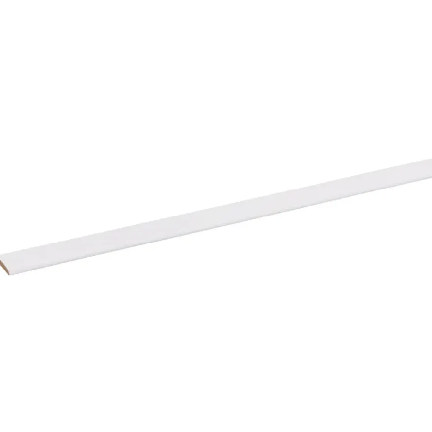 Afdeklijst MDF 4x22 mm wit lengte 260 cm