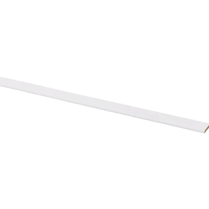 Afdeklijst MDF 4x22 mm wit lengte 260 cm