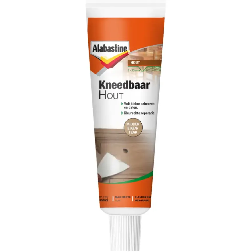 Alabastine vulmiddel kneedbaar midden eik hout 75 g