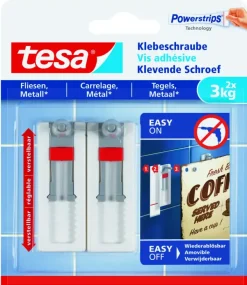 Als je de tesa Verstelbare Klevende Schroef voor Tegels & Metaal