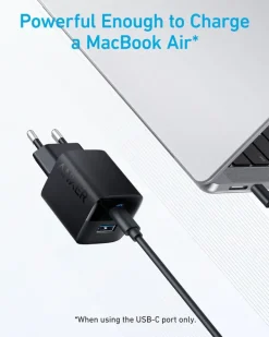 Anker 323 USB-C dual snellader zwart