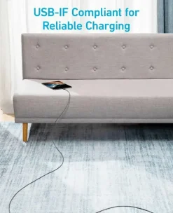 Anker 322 USB-C naar USB-C kabel snelladen 1 m zwart
