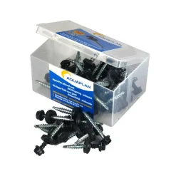 Aquaplan Aqua-pan schroef met dichtingsring antraciet 35 mm 40 stuks