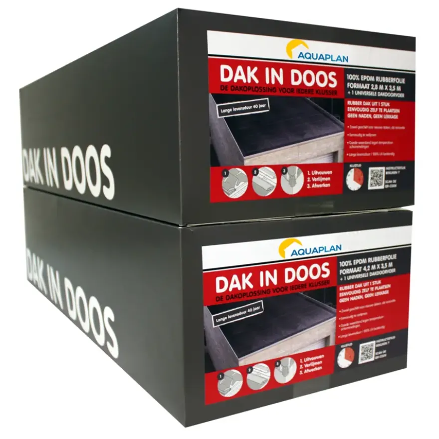 Aquaplan dak in doos 2,8 x 3,5 m incl. gratis manchet