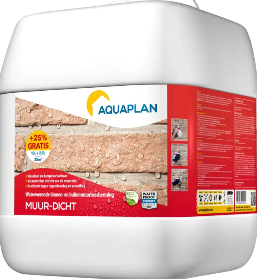 Aquaplan Muur-Dicht coating 10 liter + 25% gratis