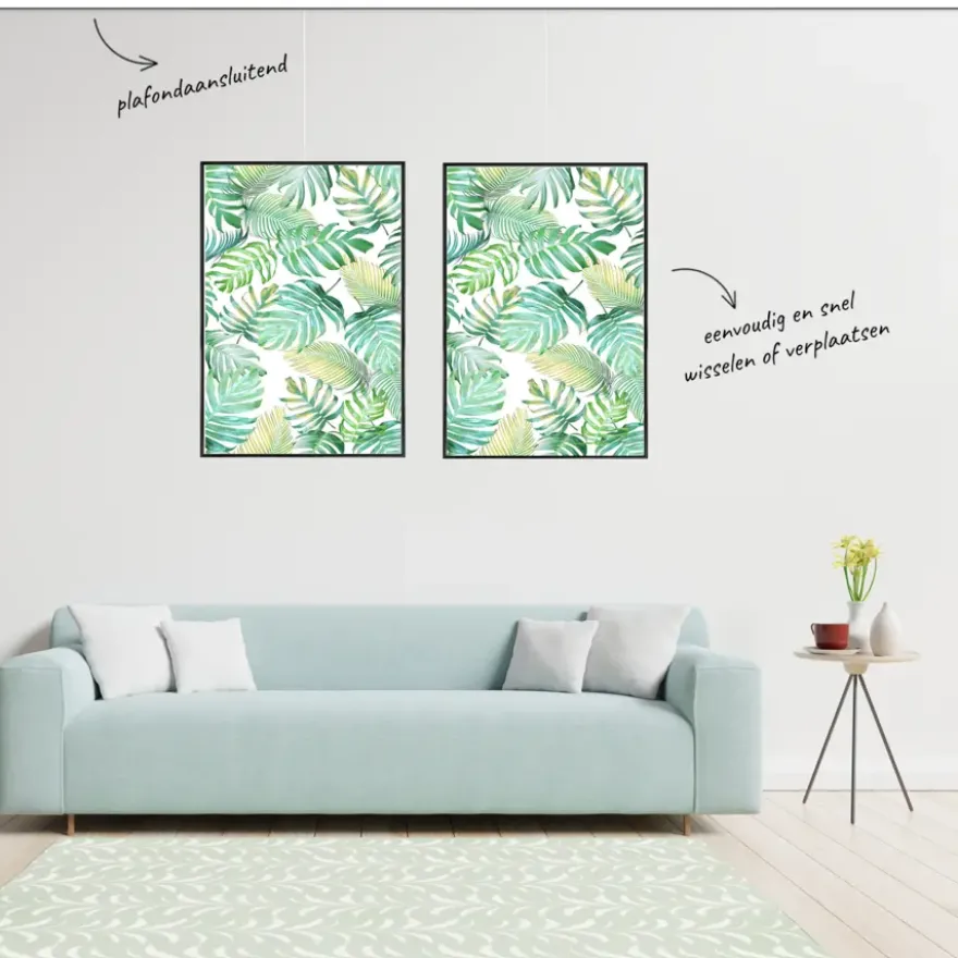 Artiteq Click Rail schilderij ophangsysteem compleet 6 meter créme-wit RAL 9010