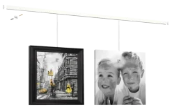 Artiteq Click Rail schilderij ophangsysteem compleet 4 meter wit RAL 9016 overschilderbaar