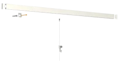 Artiteq Click Rail schilderij ophangsysteem compleet 2 meter wit RAL 9016 overschilderbaar