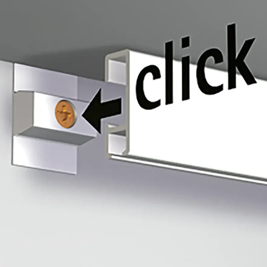Artiteq Click Rail schilderij ophangsysteem compleet 2 meter wit crème RAL 9010