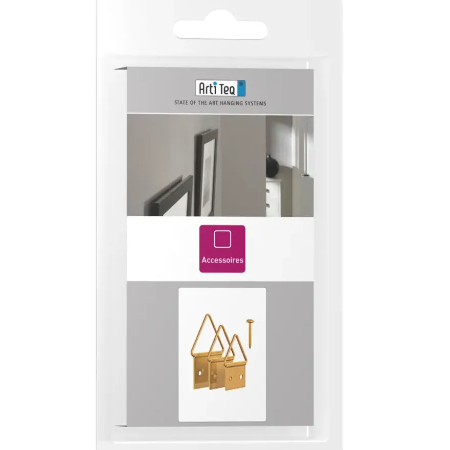 Artiteq schilderijhaakjes klapogen met nagels (12 stuks)
