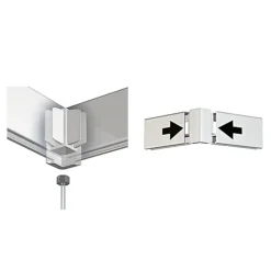 Artiteq schilderij ophangsysteem service set voor Click Rail wit en wit overschilderbaar