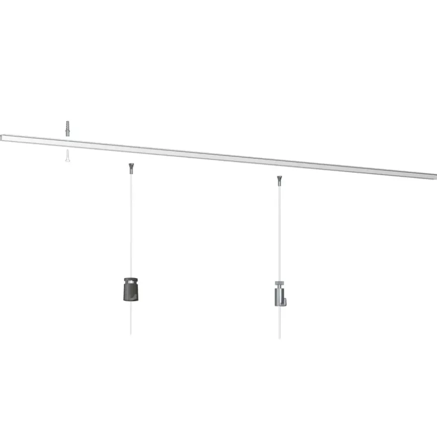 Artiteq Top Rail schilderij ophangsysteem compleet 2 meter wit RAL 9003