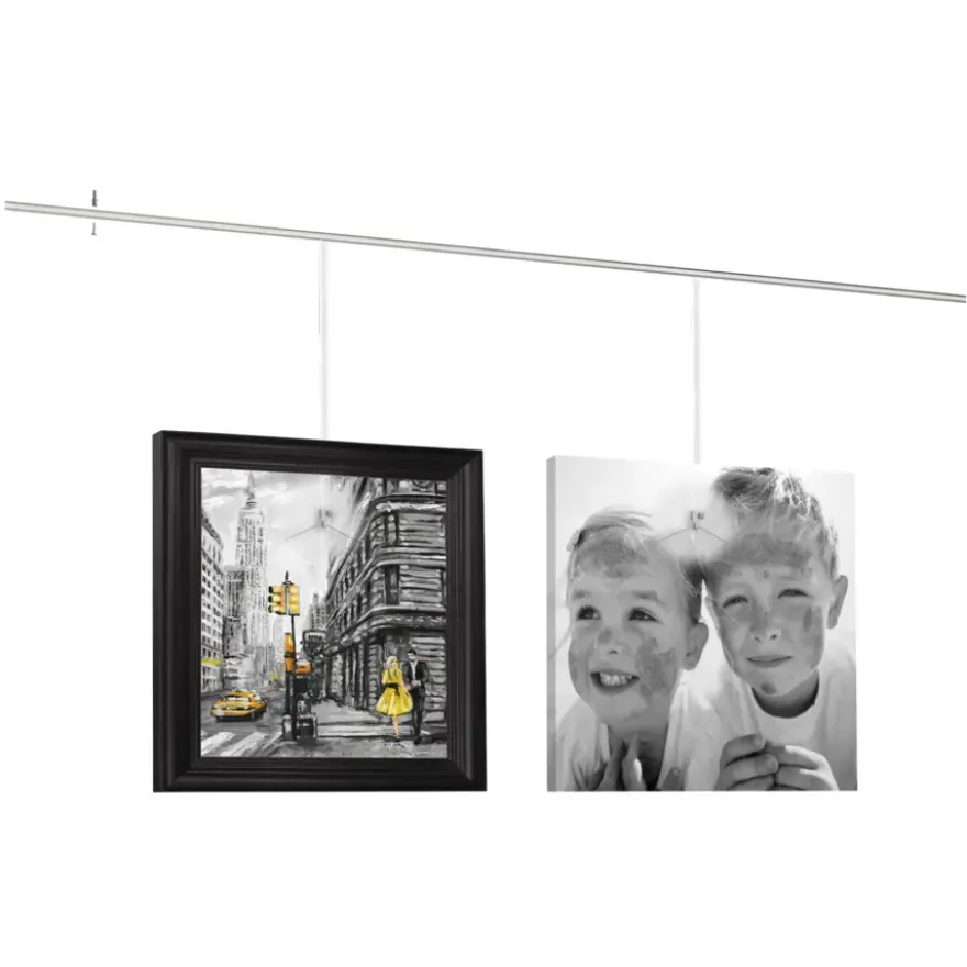 Artiteq Top Rail schilderij ophangsysteem compleet 2 meter wit RAL 9003