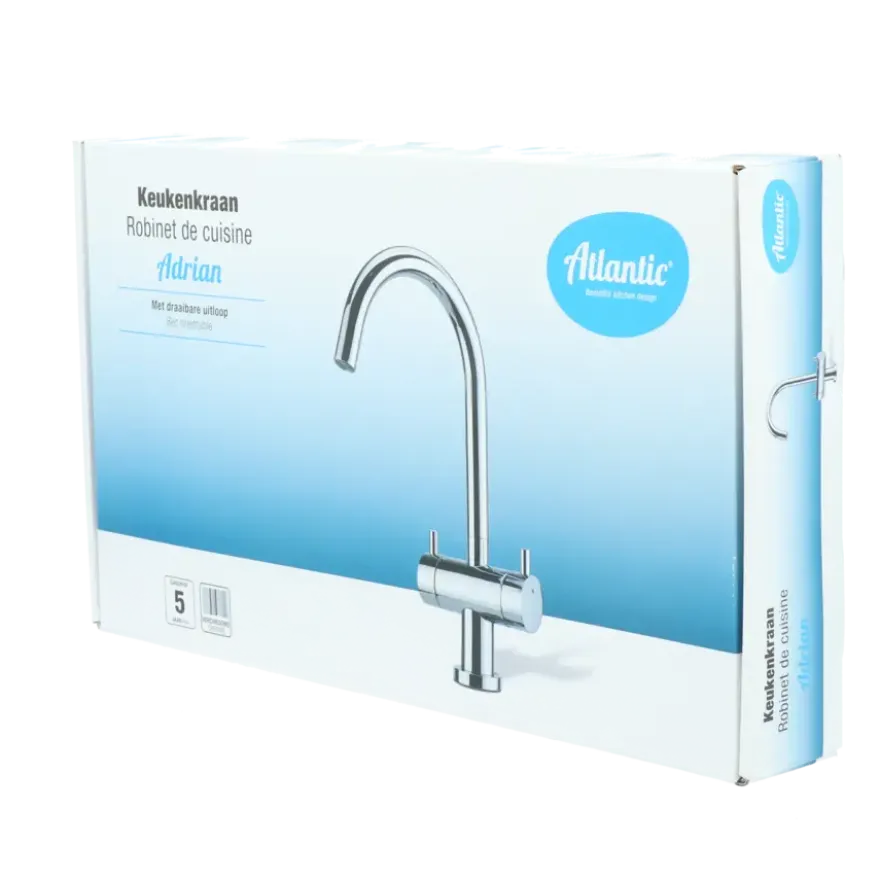 Atlantic Adrian 2-knops keukenkraan Chroom