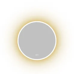 Atlantic badkamerspiegel Jeron met verlichting rond ø 60 cm chroom