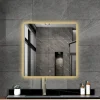 Atlantic badkamerspiegel Macy met verlichting vierkant 60 x 60 cm chroom