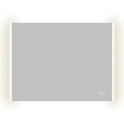 Atlantic badkamerspiegel Taylan met verlichting rechthoek 60 x 80 cm chroom