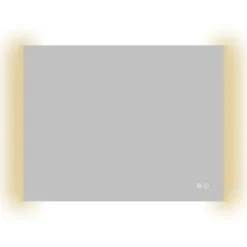 Atlantic badkamerspiegel Taylan met verlichting rechthoek 60 x 80 cm chroom
