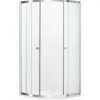 Atlantic douchecabine Silas met schuifdeur zilver kwartrond 90 x 90 cm