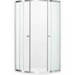 Atlantic douchecabine Silas met schuifdeur zilver kwartrond 90 x 90 cm