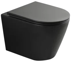 Atlantic hangend toilet Joey mat zwart