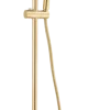 Atlantic regendoucheset Asher met handdouche 3 standen en thermostaatkraan goud - - hartafstand kraan 15 cm