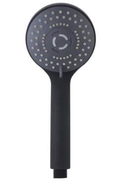 Atlantic regendoucheset Asher met handdouche 3 standen en thermostaatkraan zwart - hartafstand kraan 15 cm