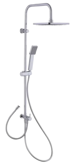 Atlantic regendoucheset Carter vierkant 20cm x 20cm met handdouche 1 stand chroom