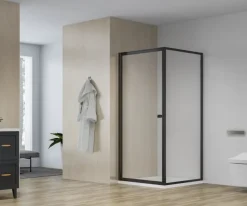 Atlantic Roan Douchewand en -deur 90x90x190cm Zwart