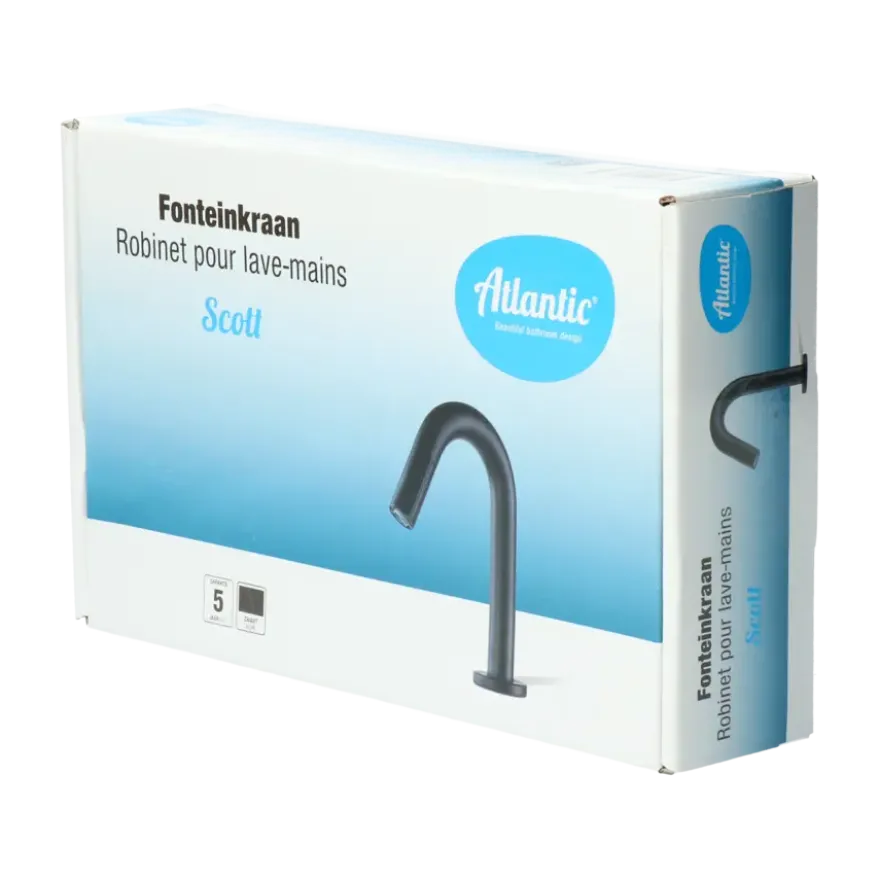 Atlantic Scott 1-knops fonteinkraan Zwart