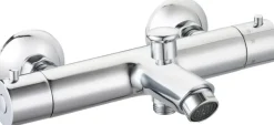 Atlantic thermostatische badkraan met omstelling chroom Oscar chroom 15 cm