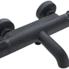 Atlantic thermostatische badkraan Colin zwart 15 cm