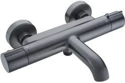 Atlantic thermostatische badkraan Colin gun metal 15 cm