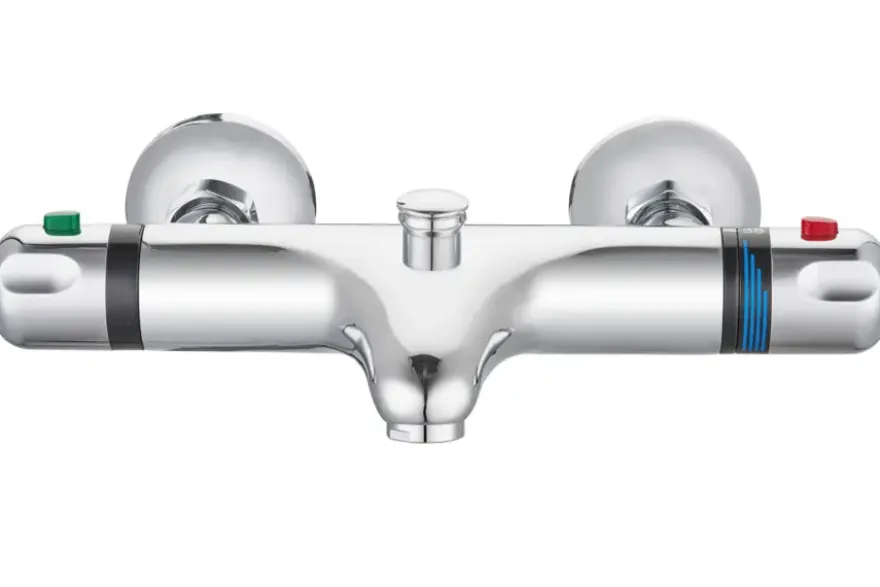 Atlantic thermostatische badkraan Diane met omstelling chroom 15cm