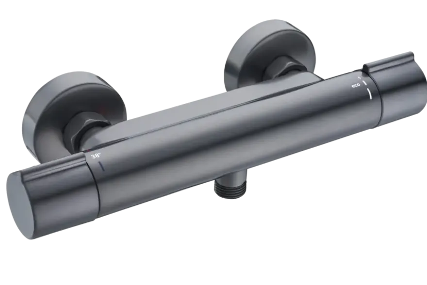 Atlantic thermostatische douchekraan Colin gun metal 15 cm
