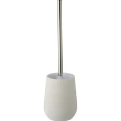 Atlantic toiletborstelgarnituur natuursteenlook met ribbels Wit