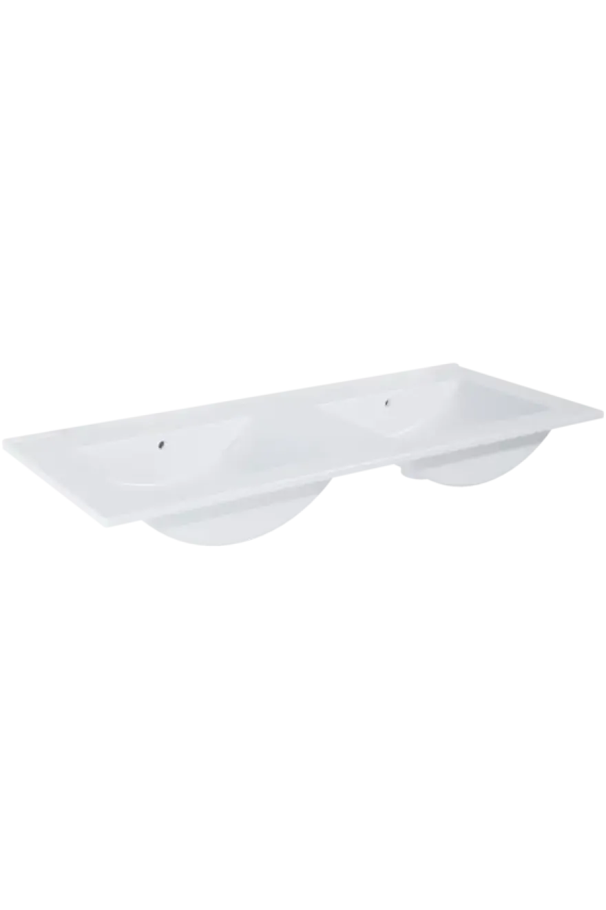 Atlantic wastafel Kyra wit keramiek 120 cm