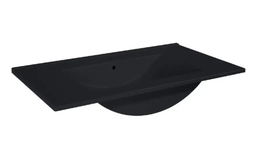 Atlantic wastafel Kyra zwart keramiek 80 cm